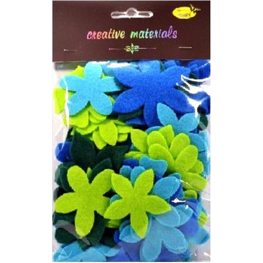 Biooil Filzblumen, kalter Ton, 60 Stk (54624751)