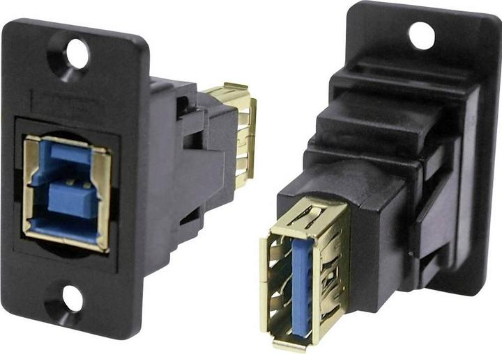 Produktbild Cliff Adapter, Buchse, Einbau USB-Buchse Typ A - USB-Buchse Typ B CP30606N Inha