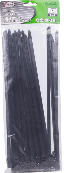 Actual product image ProPlus Cable ties 7.8 x 300 mm 50 pieces black (Plastic cable ties, 300 mm, 50 pcs.)