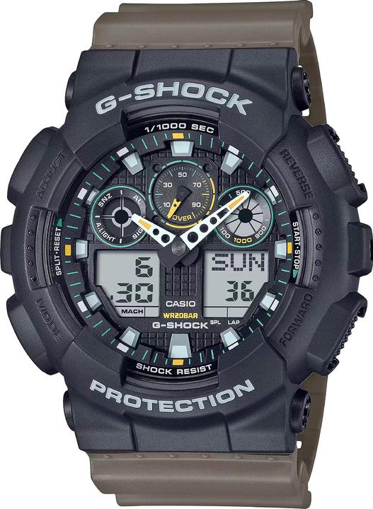 Produktbild Casio GA-100TU-1A3ER (Chronograph, Digitaluhr, 51 mm)