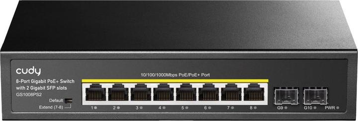 Produktbild Cudy Komutatorischer GS1008PS2 8 xGE PoE + 120 W 2 xSFP (10 Ports)