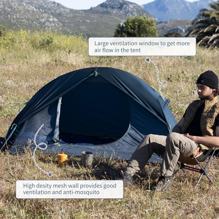 Image du produit Naturehike cycling Ultralight 1 man tent + mats 20D Forest navy blue + mats (1 personne)