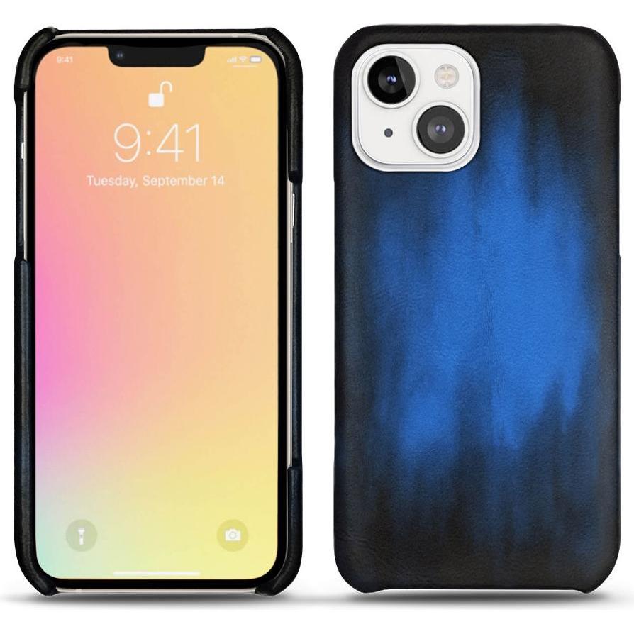 Noreve Lederschutzhülle (Apple iPhone 13), Smartphone Hülle, Blau