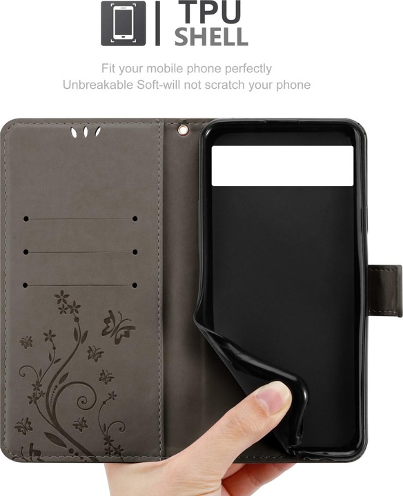Actual product image Cadorabo Flower Book cover (Google Pixel 6a)