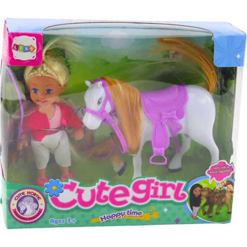 Lean Toys Lean Mini Puppe Mit Pferd Outfit Sattel Set