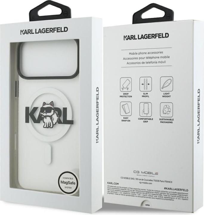 Immagine prodotto Karl Lagerfeld - IML MagSafe (KLHMP17LHGCHGKBT) - iPhone 17 Pro - Crossbody Karl Head (Apple iPhone 17 Pro)