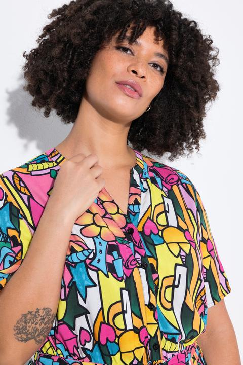 Produktbild Angel of Style Kleid, A-Linie, Alloverdruck, elastische Taille (50)