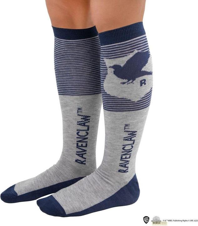 Immagine prodotto Cinereplicas Set di 3 calzini Ravenclaw al ginocchio - Harry Potter CR1643 (confezione da 3, 35 - 40)