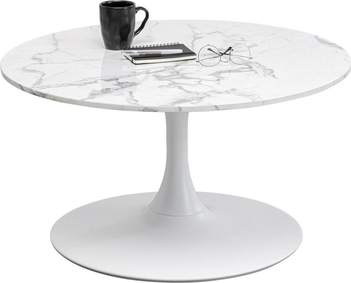 Produktbild Kare Design Couchtisch Schickeria Marmor Weiss Ø80cm