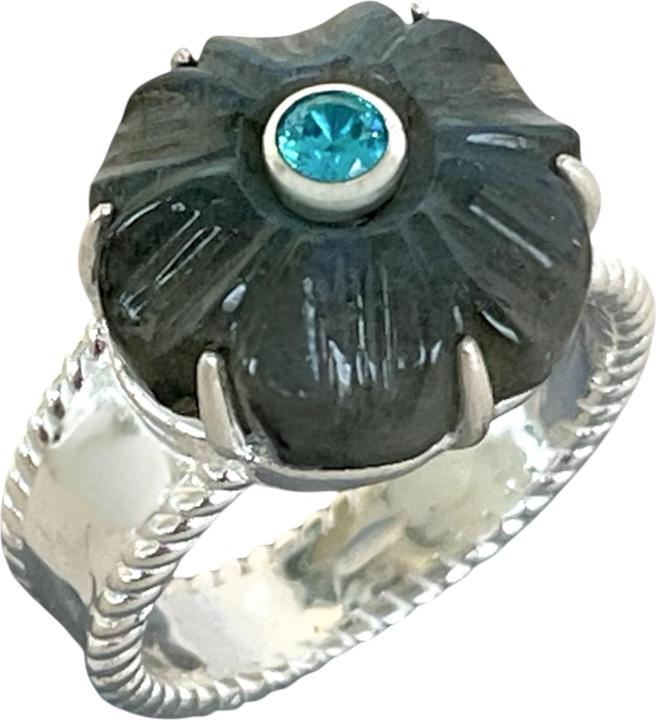 Produktbild Steinkult Ring Halbedelsteine Labradorit "Noelia" (56)