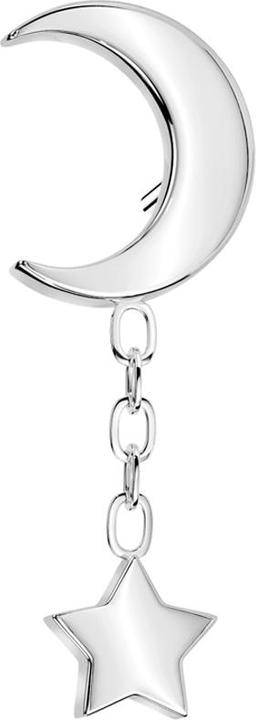 Immagine prodotto Star Piercing Threadless Mond silber Anhänger Kette mit Stern (senza ottone, Titanio G23)