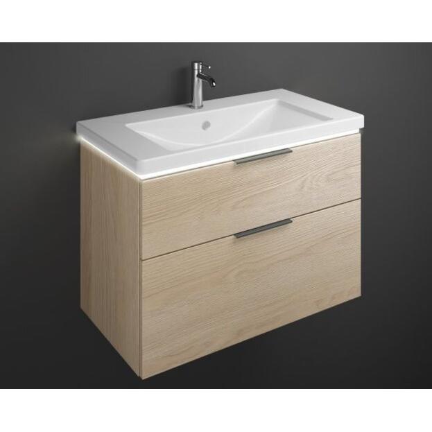 Thumbnail - burgbad, Badmöbelset, Eqio Keramik-Waschtisch inklusive Waschtischunterschrank und LED-Waschtischunterschrankbeleu