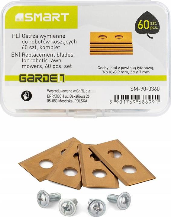 smart blade set (60 pcs.) for lawn robots (Mowing robot, Lawn mower blades + replacement blades garden machinery)