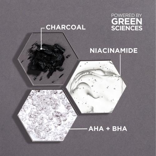 Actual product image Garnier Pure Active AHA + BHA Charcoal Serum (30 ml)
