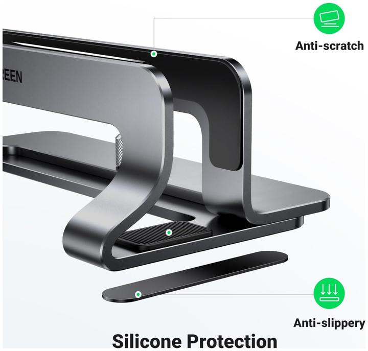 Produktbild Ugreen 45622 Stand Vertical Laptop Holder Gray