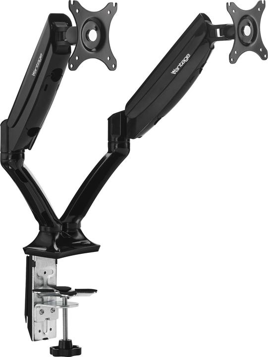 Vantage Braccio monitor duo Gas 75x100 2x -9kg 27" nero (Tavolo, 27", 9 kg)