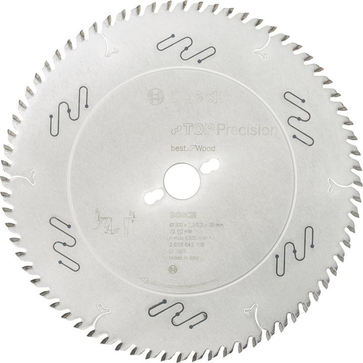 Immagine prodotto Bosch Professional Zubehör Lama circolare Top Precision Best for Wood, 300 x 30 x 3,2 mm, 72