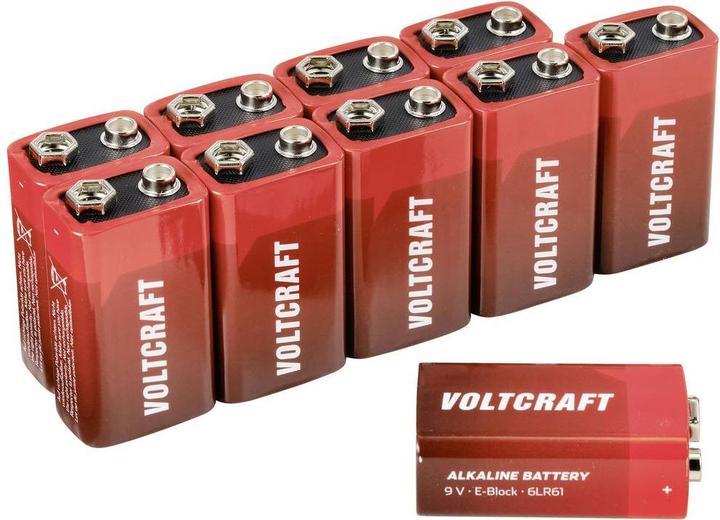 Voltcraft 6LR61 (10 pcs., 9V Block, 550 mAh)