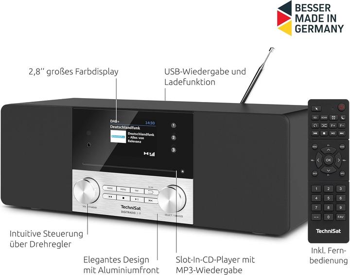 Image du produit TechniSat DigitRadio 3 IR (DAB+ DAB, FM, Radio Internet, Bluetooth, WiFi)