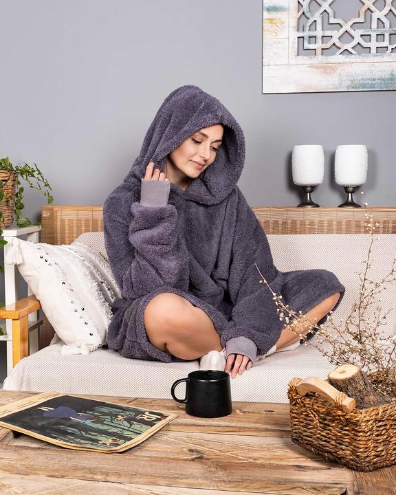 Produktbild Gräfenstayn Flauschige Hoodie-Decke mit Ärmeln und Kapuze