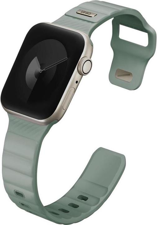 Actual product image Uniq pasek Stride Apple Watch Series 1/2/3/4/5/6/7/8/9/SE/SE2 38/40/41mm FKM Rubber Strap miętowy/ic (38 mm, 40 mm, 41 mm, Plastic)