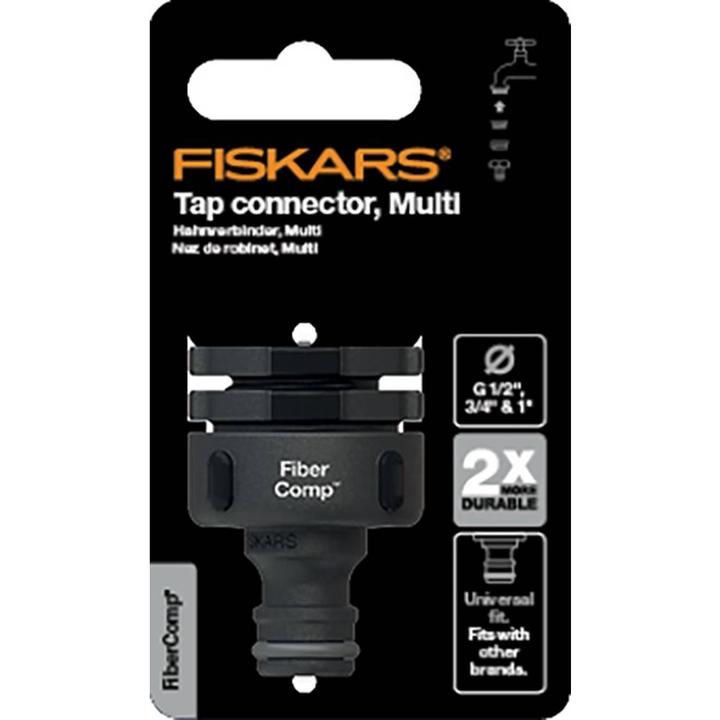 Actual product image Fiskars Conector de grifo Fibercomp -MULTI (Tap adaptor, 21 mm)