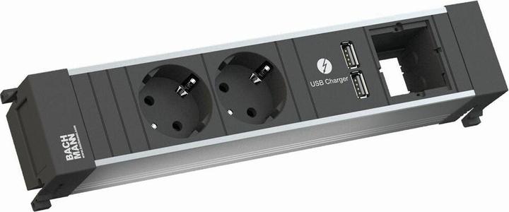 Produktbild Bachmann POWER FRAME 4-way (4 x, CEE 7/3, CEE 7/16, CEE 7/5, USB, 0.20 m)