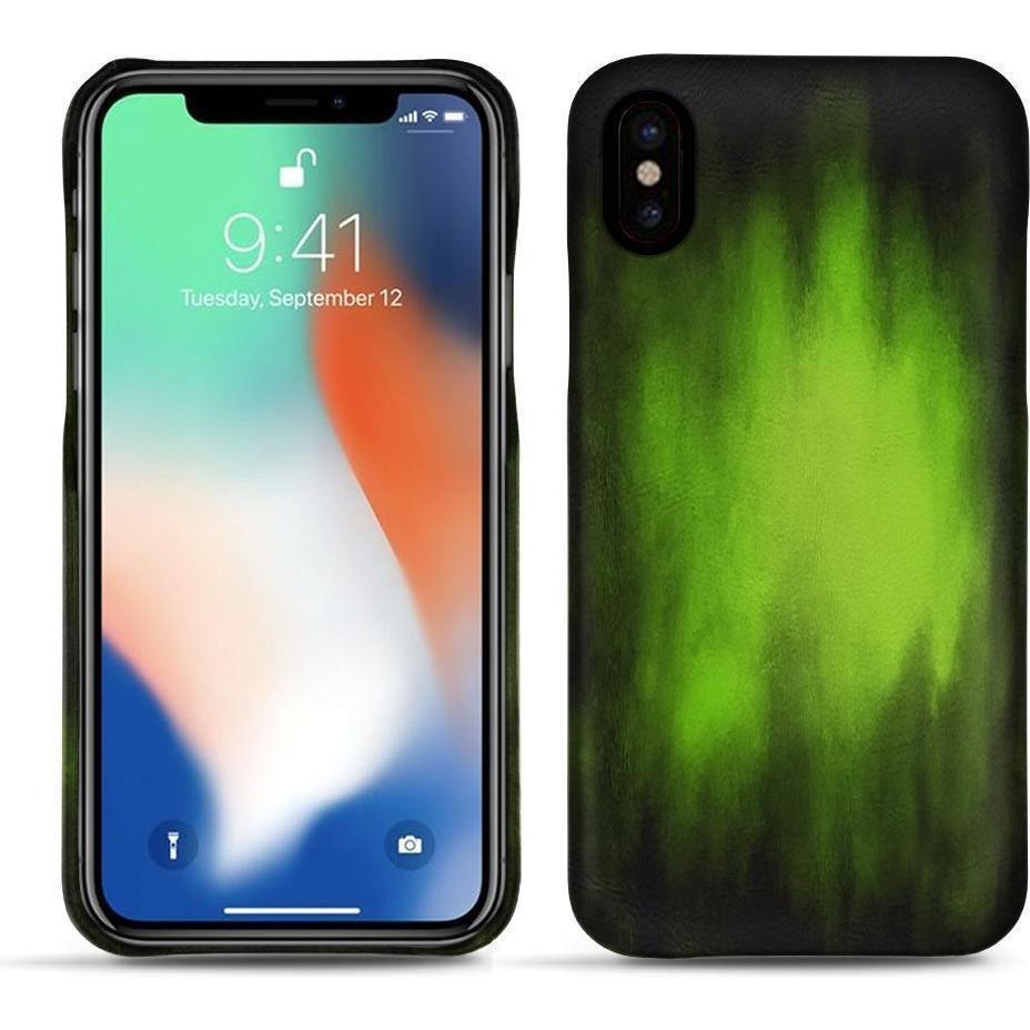 Noreve Lederschutzhülle (Apple iPhone XS Max), Smartphone Hülle, Grün