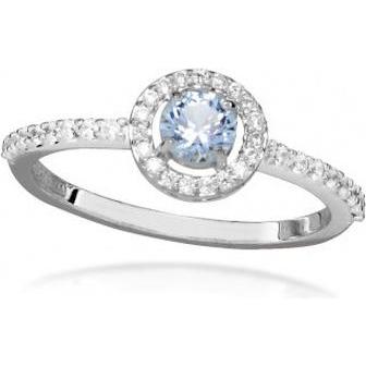 Silver Cat, Ring, Elegant silver ring with cubic zirconia SC491 - Circuit: 54 mm, (54)