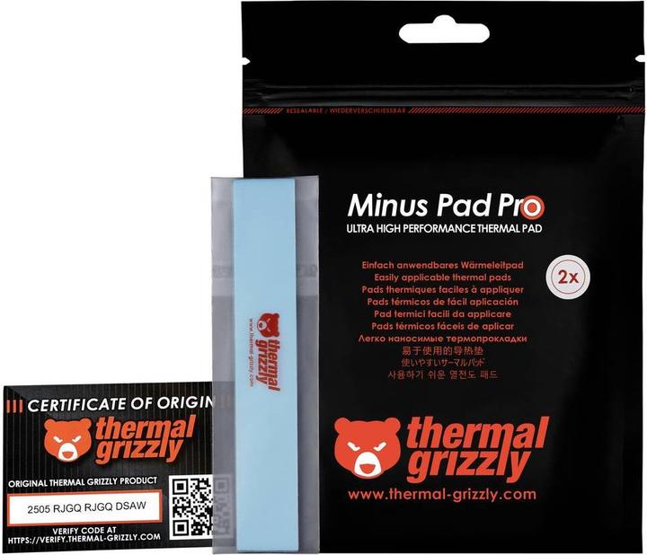 Actual product image Thermal Grizzly TG Minus Pad Pro - 120x20x1,0 mm 2 pcs (1 mm)