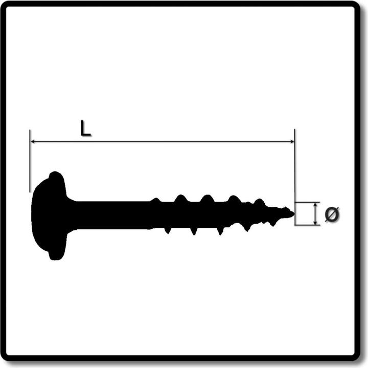 Image du produit Kreg Vis à tête cylindrique 64 mm 50 pcs outdoor ( SML-C250B-50 ) à carré d'entraînement partie filetée (50 Vis par pièce)