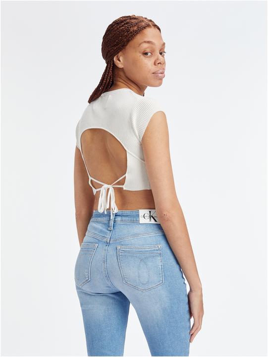 Image du produit Calvin Klein Jeans Open Back Tied Knitted Crop Top - 123149 (L)