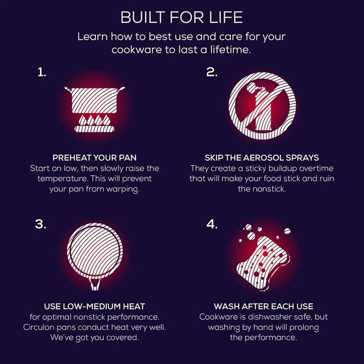 Actual product image Circulon Non-Stick Cookware Set with Lifetime Guarantee (Pan set + pot set, Stainless steel)