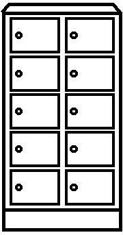 Actual product image Wolf Small locker (60 cm, 99 cm)