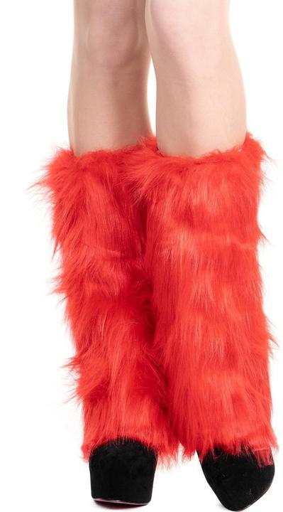 Produktbild Leg Avenue Rote Beinstulpen Fellstulpen für Fasching und Halloween