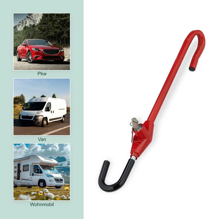 Immagine prodotto Relaxdays Universal Lenkradschloss für Autos