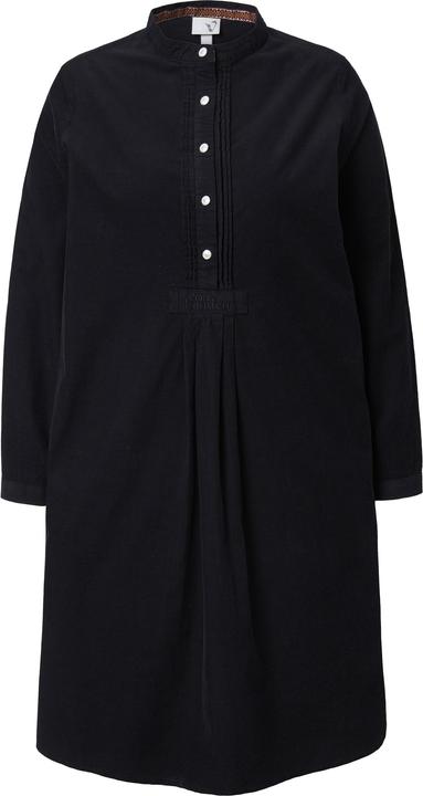 Produktbild Ulla Popken Cordkleid, Stehkragen, Biesen, Zierfalten, Langarm (42)