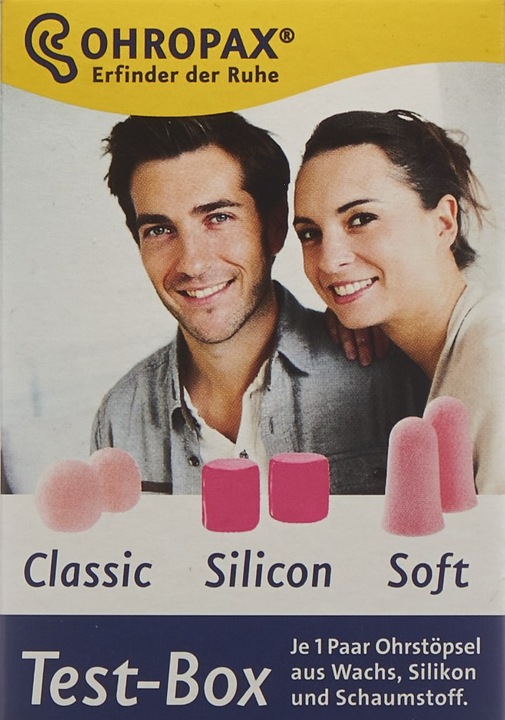 Actual product image Ohropax Testbox earplugs 3 pairs assorted (3 x)