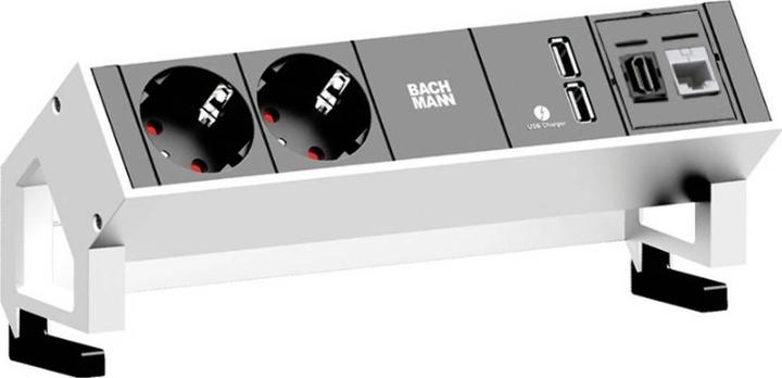 Produktbild Bachmann DESK2 2xCEE7/7 1xHDMI 1x CAT6 USBCharger 2xTyp A 5,2V/2,15A (2x, CEE 7/3, 1.50 m)