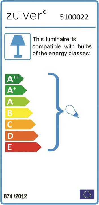 Energielabel Zuiver Boog (E27)