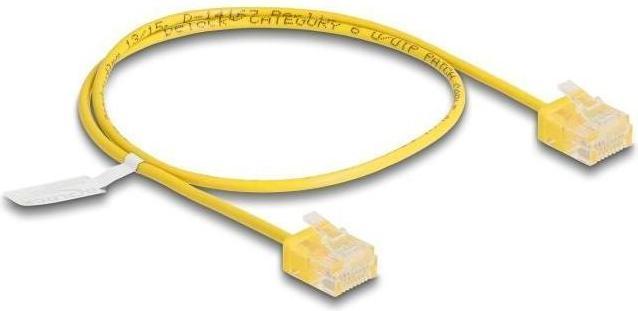 Produktbild Delock RJ45 Netzwerkkabel Cat.6 UTP Ultra Slim 0,5 m gelb mi (U/UTP, CAT6, 0.50 m)