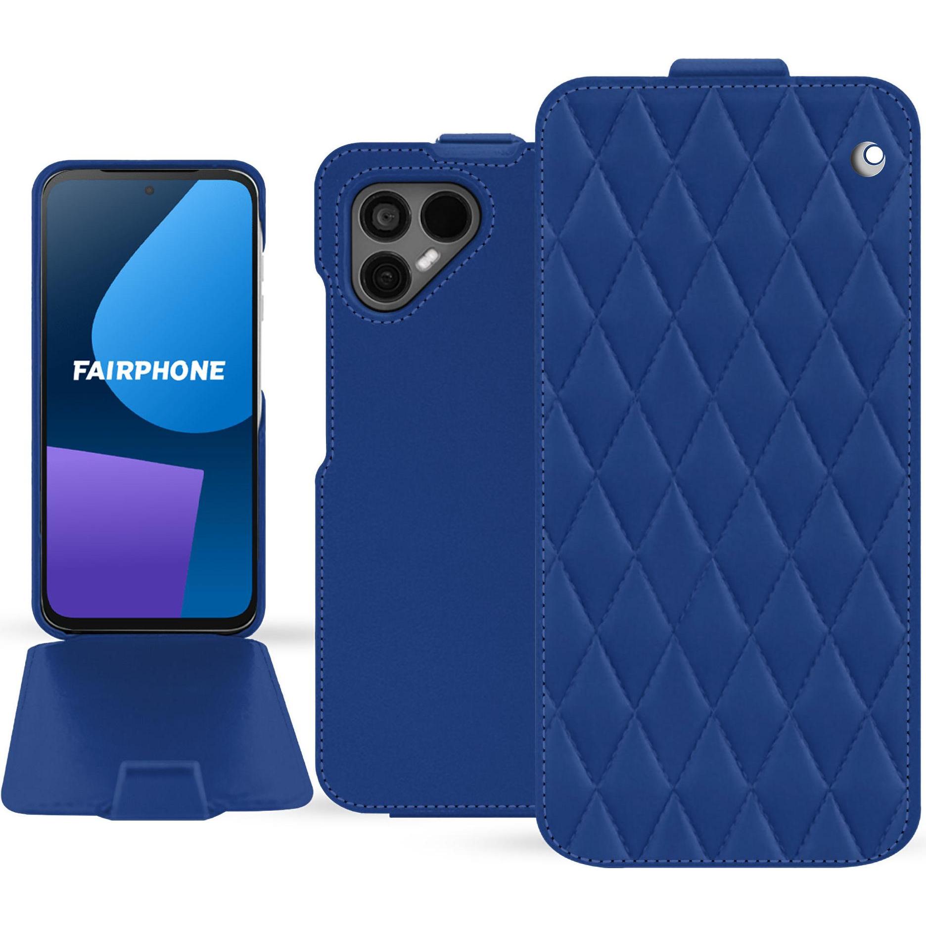 Noreve Lederschutzhülle vertikal (OnePlus 5), Smartphone Hülle, Blau
