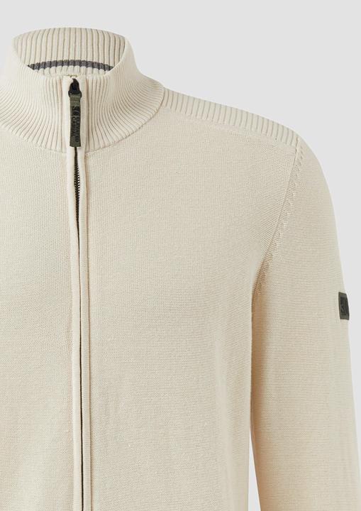 Produktbild s.Oliver Strickjacke Strickjacke im Mustermix mit Troyer-Kragen (S)