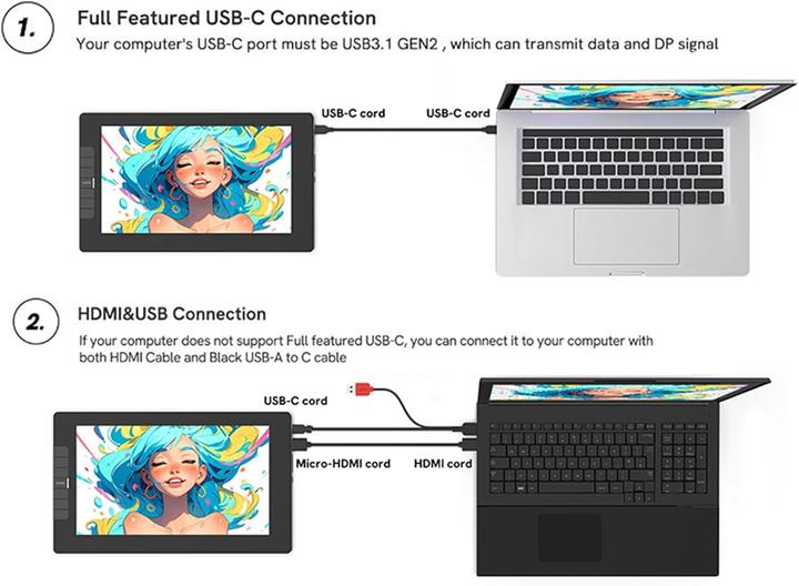 Image du produit Veikk VK1200V2 Grafiktablett mit Display (12")