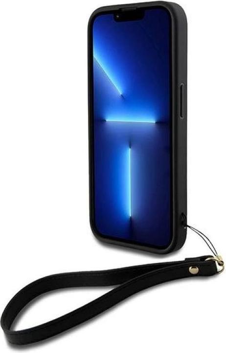 Produktbild DKNY DKHCP15LPBSWSK iPhone 15 Pro 6.1" czarny/black hardcase Wrist Strap Stock Logo (Apple iPhone 15 Pro)