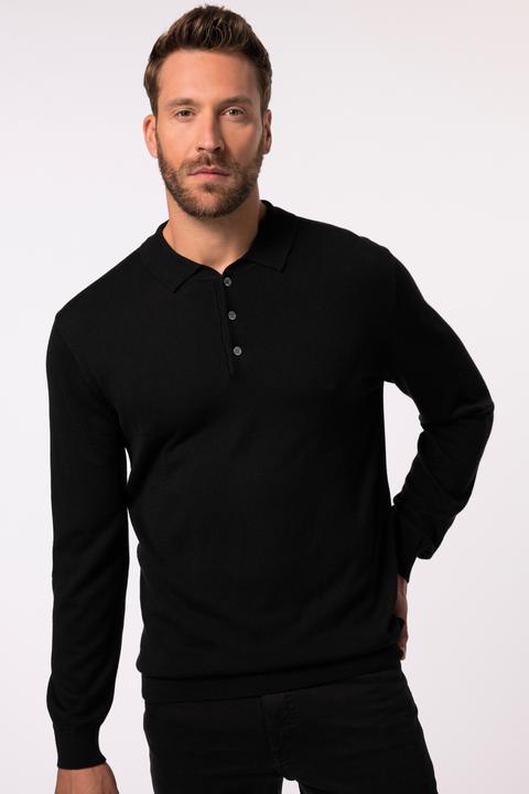 Produktbild JP1880 JP 1880 Strick-Poloshirt FLEXNAMIC®, Langarm, Merino-Mix, bis 7 XL (6XL)