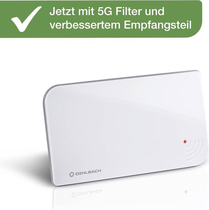 Oehlbach Antenne omnidirectionnelle Scope vision 5G pour DVB-T2 avec filtre 5G (Antenne plate, DVB-T / -T2)