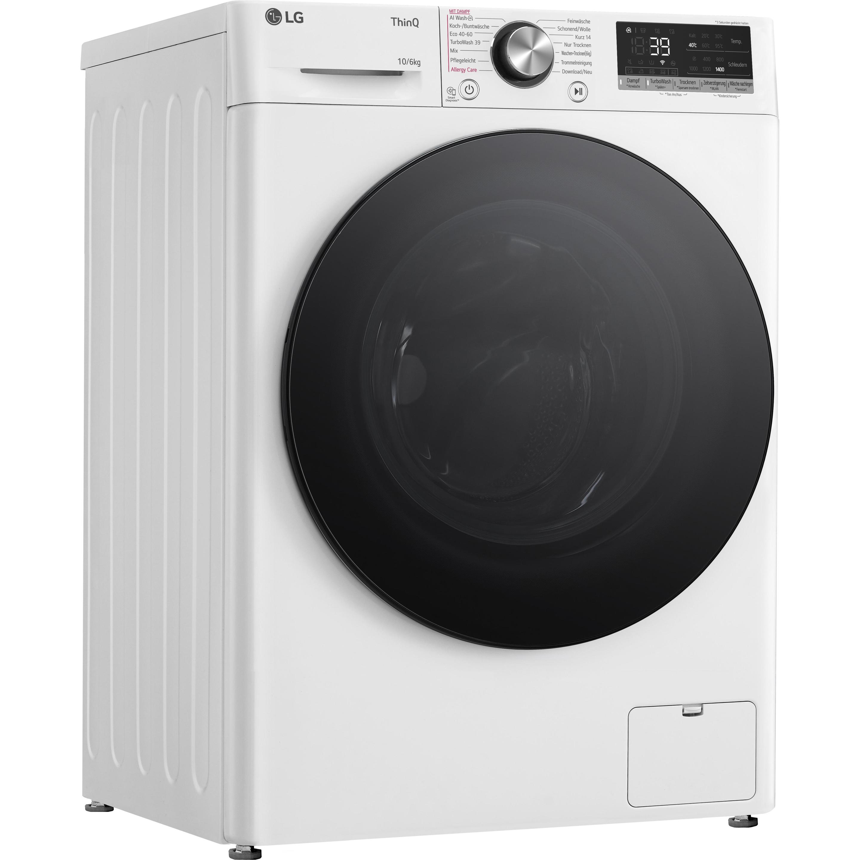 LG W4WR70X6Y, Waschtrockner, Weiss