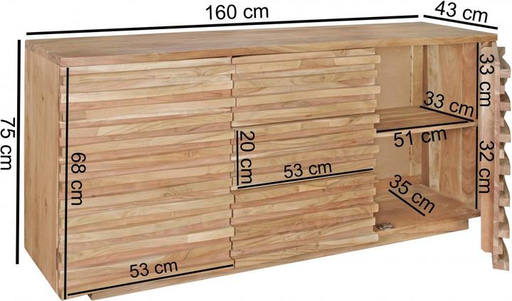 Image du produit Wohnling Kada (160 x 43 x 75 cm)