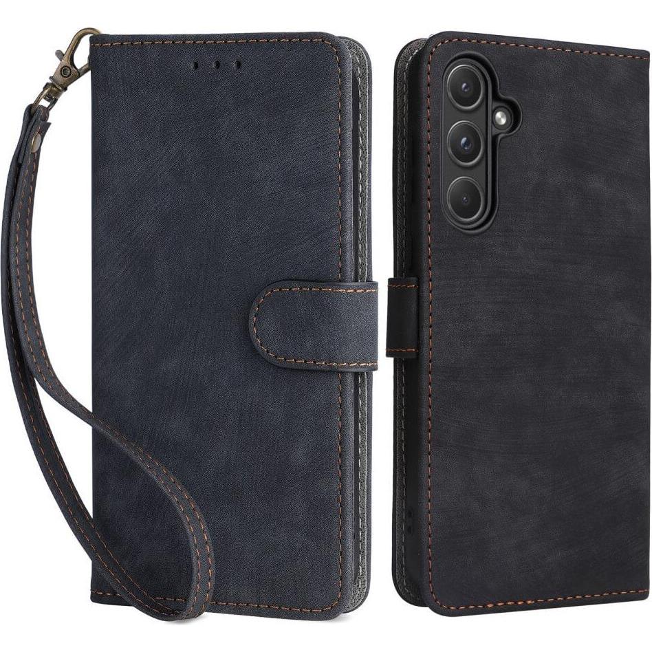 Cover-Discount Galaxy A55 - Etui mit RFID Blocker schwarz (Samsung Galaxy A55), Smartphone Hülle, Schwarz